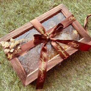 Wooden Hair Oil & Accessories Box